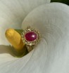 ART NOUVEAU FRENCH RUBIES RING 