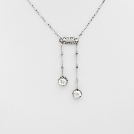 French Négligé Platinum and Diamond Necklace