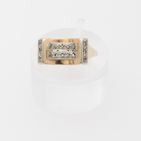 BAGUE OR JAUNE 18 KT 1940