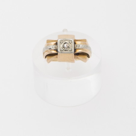 BAGUE OR JAUNE 18 KT 1940