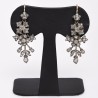 French Napoléon III Articulated Flower Pendant Earring