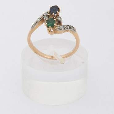 You and Me, French Art Nouveau ring