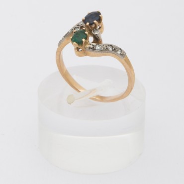 You and Me, French Art Nouveau ring