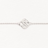 Bracelet Coeur entrelacé or blanc