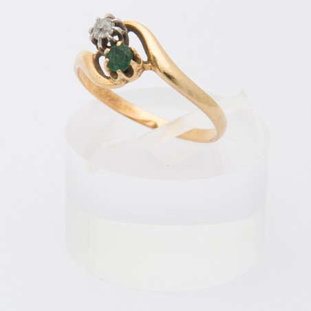 You and me French Art Nouveau ring