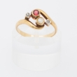 Bague tourbillon perle et grenat