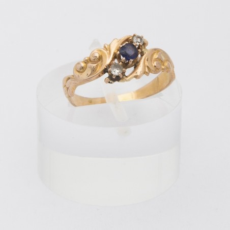 Saphire art nouveau ring