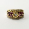 Bague  rubis dimants