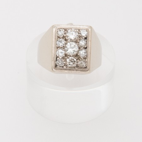 Diamond French 1950 square ring