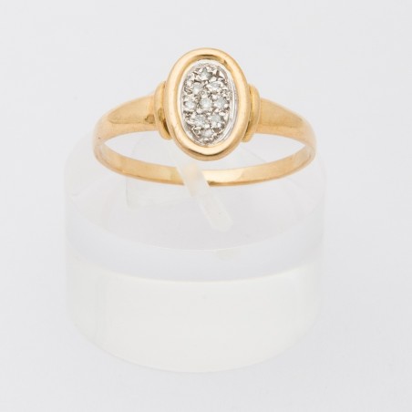 French round diamond pavement ring