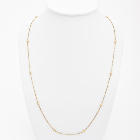 Snake Chain and Gold Beads