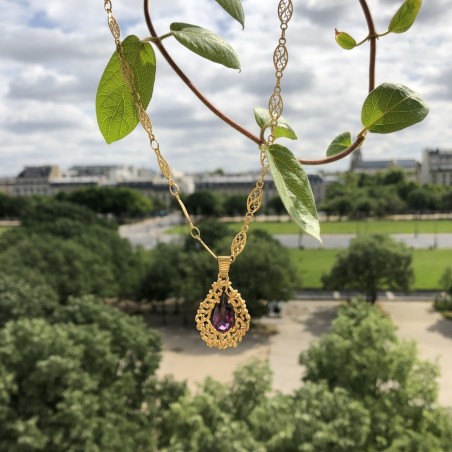 AMETHYSTE ANCIENNE DROP