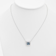 Aquamarine and Diamond White Gold Necklace