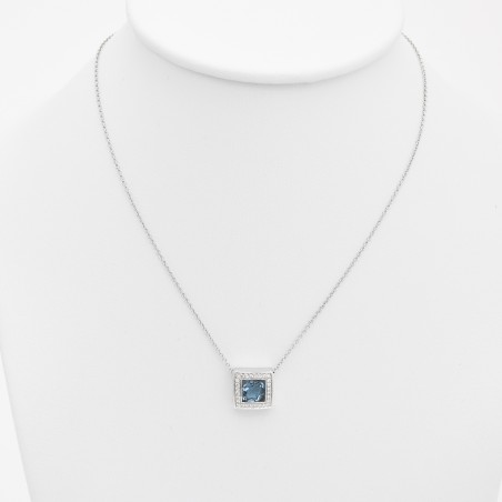 Collier Aigue-marine Géométrie