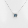Aquamarine and Diamond White Gold Necklace