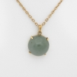 Half sphere Jade and Gold Pendant