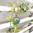 Half sphere Jade and Gold Pendant