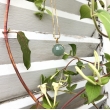 Half sphere Jade and Gold Pendant