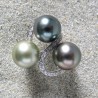 BAGUE 3 PERLES DE TAHITI 