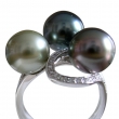 The Three of us Tahitian Pearl Ring