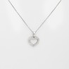pendentif coeur or blanc