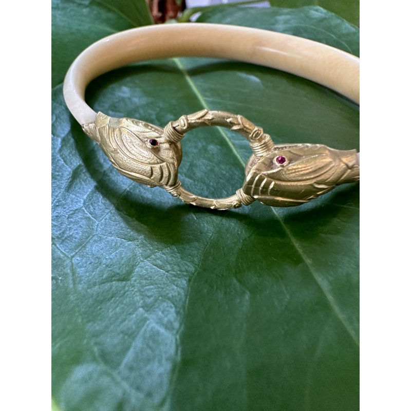 JONC SERPENT OR ET IVOIRE