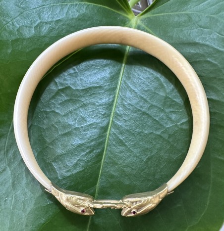 JONC SERPENT OR ET IVOIRE 