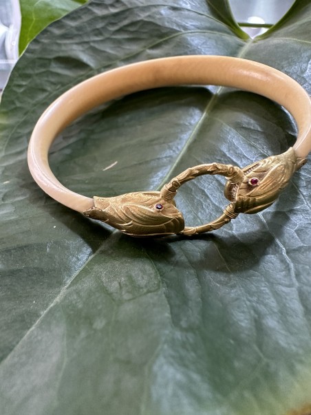 JONC SERPENT OR ET IVOIRE 