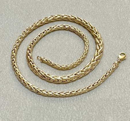 choker maille palmier or 