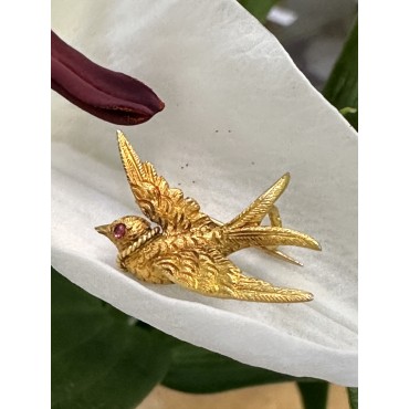 The Swallow that made spring Brooch
