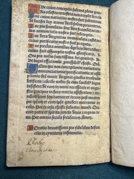 Livre d'heure Horae 1510
