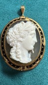 pendentif camée sur agate napoléon III