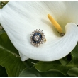 Bague Art Déco diamants et Saphirs calibrés