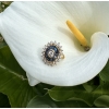 Bague Art Déco diamants et Saphirs calibrés